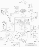 Crankshaft Crankcase Cover Breather Cylinder Piston Dipstick Diagram and Parts List for  Briggs and Stratton Engine